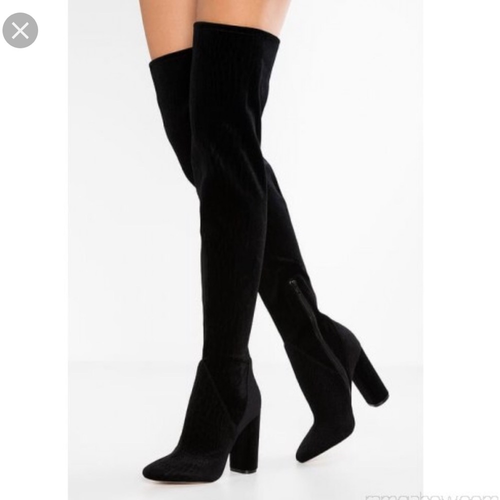 Aldo velvet over the knew boots